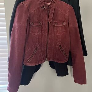 Abercrombie & Fitch Maroon Utility Jacket